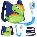 Accmor Toddler Harness Leash, Cute Dinosaur Kids Harness Children Leash with Anti Lost Wrist Link for Outdoor Travel, Adorable Child Leash Walking Harness Wristband Assistant Strap for Baby Ages1-4