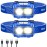 Blukar LED Headlamp,2000L Super Bright Rechargeable Headlight Flashlight with White&Red Light 2 Pack - Motion Sensor,Dimmable Brightness,8 Modes,Spotlight&Floodlight,IPX5 Waterproof for Camping-Blue