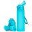 TakeToday Collapsible Water Bottles 20oz, Leak Proof, BPA-Free, Foldable Silicone Travel Water Bottle with Straw Strap for Cycling, Hiking, Outdoors