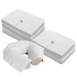 EARTHLITE Disposable Face Cradle Covers - Medical-Grade, Ultra Soft, Luxurious, Non-Sticking Massage Face Covers/Headrest Covers for Massage Tables & Massage Chairs, 500 Count White