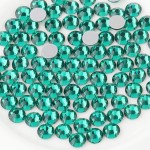 Beadsland Flat Back Crystal Rhinestones Round Gems for Nail Art and Craft Glue Fix, Blue Zircon, 7.0-7.3mm, SS34/288pcs