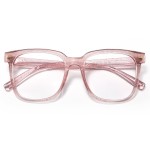 PANNER Oversized Square Blue Light Blocking Glasses for Women Men Anti Glare Reduce Eyestrain Computer Glasses(Pearl Pink)