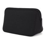 AJLTPA Cosmetic Bag Waterproof Neoprene Zipper Pouch Travel Portable Toiletry Makeup Bags Organizer Case for Women and Girls, Black