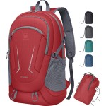 MIYCOO Backpack - Ultra Lightweight Packable Backpack for Travel Camping, 45L Hiking Back Pack Waterproof Foldable Daypack for Men Women Red