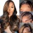 MENGLLE 28 Inch 13x6 Ombre Lace Front Wigs Human Hair 200 Density 1B/30 Highlight Ombre 13x6 HD Transparent Lace Front Wigs Human Hair Colored Balayage Wig Body Wave Human Hair Wigs for Women