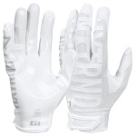 Nxtrnd G1 Pro Men\'s Football Gloves, Adult Sticky Receiver Gloves (White, Medium)