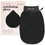 Kitsch Exfoliating Glove - Korean Exfoliating Mitt & Deep Exfoliating Body Scrubber for Shower, Bath | Body Exfoliator, Dead Skin Remover | Skin Care for Smooth, Renewed Skin - 1pc, Black