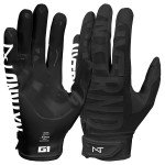 Nxtrnd G1 Pro Men\'s Football Gloves, Adult Sticky Receiver Gloves (Black, Small)