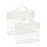BAGSMART TSA Approved Toiletry Bag, 2 Pack Clear Makeup Cosmetic Bag Organizer, Quart Size Travel Bag for Toiletries, Carry-on Travel Accessories Essentials, White-2pcs