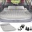 KMZ SUV Air Mattress Thickened and Double-Sided Flocking Travel Camping Bed with 2 Pillows & Electric Pump Dedicated Mobile Cushion Inflatable Bed for SUV Trunk and Rear Seat (Light Gray)