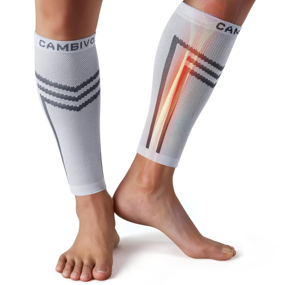 CAMBIVO Calf Compression Sleeve Men & Women- Shin Splint Brace Support for Legs Pain Relief, Varicose Vein Treatment