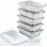Spare Essentials (110 Pack) 2.25LB Aluminum Containers with Lids 8.5x6 - Disposable Foil Pans for Takeout, Baking, Freezing, Food Storage - Aluminum Pans, To Go Containers with Plastic Lids