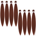 Alrence Pre Stretched Braiding Hair Long Braid 18 Inch 8 Packs Professional Braiding Hair Extensions Synthetic Crochet Twist Braids (18 Inch, 350)