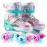 SHDSL Girls Roller Skates 4 Size Adjustable Light up Roller Skates for Girls, Purple Pink Roller Skate for Boys Toddlers, Beginner Kids Roller Skate Indoor Outdoor Sports