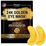 24K Gold Eye Patches for Puffy Eyes and Dark Circles, Luxury Anti-aging Skincare - Collagen Anti Wrinkles Patches w/Vitamin C & Niacinamide to Hydrate, Depuff, Smooth Fine Lines - 25 pairs