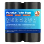 Siewl 40 Portable Camping Toilet Bags, Biodegradable Compostable Thickened for 5 Gallon Bucket Toilet