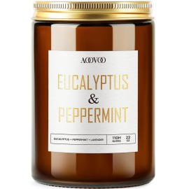 AOOVOO Eucalyptus Mint Candle - Large Scented Soy Wax Aromatherapy Candle, 22oz