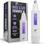 ToiletTree Products Nose Hair Trimmer for Women with LED Light - with Stainless Steel Blades, Water Resistance - Ear Nasal Hair Cutter/Removal