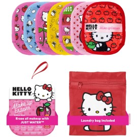 The Original MakeUp Eraser 7-Day Set, Erase All Makeup with Just Water, Including Waterproof Mascara, Eyeliner, Foundation, Lipstick, Sunscreen, and More! (Hello Kitty Classic), 7ct.