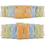 CLEVAST 16 Pack Activated Bamboo Charcoal Air Purifying Bags(8x100g, 8x50g), Natural Fresh Odor Absorber, Deodorizer and Moisture Eliminator, Air Purifier Bags for Home, Closet, Car Air freshener