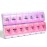 Sukuos AM PM Weekly Pill Organizer 7 Day, 2 Times A Day Medicine Pill Box with Easy Push Button, BPA Free Vitamin Cases for Fish Oil/Supplements, Easy to Clean (Purple&Pink)