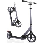 BELEEV V5 Scooters for Kids 6 Years and up, Folding Kick Scooter 2 Wheel for Adults Teens, 4 Adjustable Handlebar, 230mm Big Wheels, Lightweight Sports Commuter Scooter, up to 245lbs(Grey)