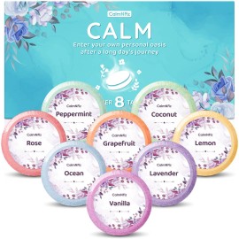 CalmNFiz Shower Steamers 8 Scents - Shower & Bath Bombs with Organic & Natural Fragrances for Teens and Adults - Birthday, Christmas Day Gift for Women Who Have EverythingGreen