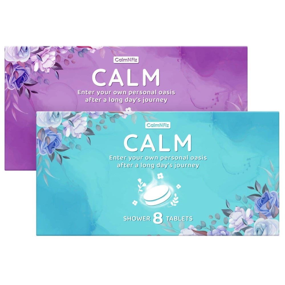 CalmNFiz Shower Steamers 8 Scents - Shower & Bath Bombs with Organic & Natural Fragrances for Teens and Adults - Birthday, Christmas Day Gift for Women Who Have EverythingGreen + Purple