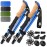 Hiker Hunger Folding Walking Stick, Folding Trekking Poles, Hiking Sticks Foldable Hiking Poles for Men Walking Sticks for Seniors Trekking Poles for Hiking Collapsible Walking Sticks (Blue, Small)
