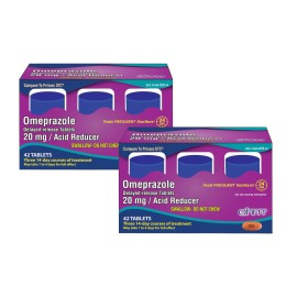 Ohm Omeprazole Delayed-Release Tablets, 20mg Acid Reducer, Treats Frequent Heartburn (12 Weeks of Supply, 84, Count)