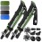 Premium Foldable Hiking Poles by USA Brand - Adjustable, Lightweight Trekking Poles Made of Aircraft Aluminum, Metal Flip Locks & Comfortable Real Cork and EVA Foam Grips
