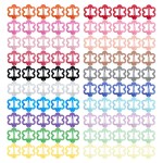 ECADY 100-Piece Metal Snap Hair Clips for Girls, Toddlers, and Kids Barrettes Perfect for Fine Hair, Thick Hair, and More - Featuring petal-shaped Designs