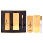 Paco Rabanne One Million 3-Piece Set for Men (3.4 Oz Eau De Toilette Spray + 5.1 Oz Deodorant Spray + 0.34 Oz Eau De Toilette Travel Spray)