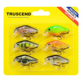 TRUSCEND Crankbaits Fishing Lures Hard Swimbait for Bass Trout Crappie Walleye Crank Baits Fishing Plugs Freshwater and Saltwater