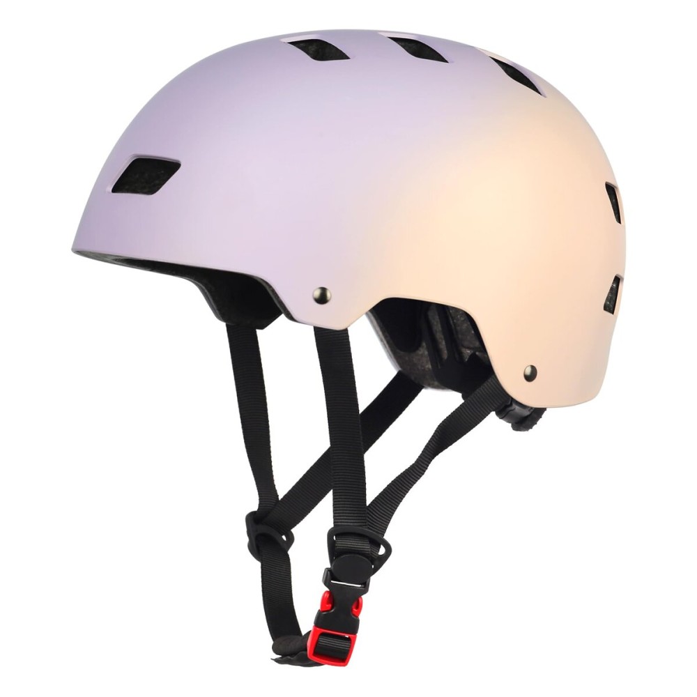 Bike Skateboard Helmet, Adjustable and Multi-Sport for Skate Scooter, 3 Sizes for Adult Youth Kids Toddler (Gradient Purple Orange)