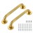 Grab Bars for Shower, 2 Pack 12-Inch Anti Slip Shower Handles for Elderly, Safety Shower Grab Bar, Stainless Steel Handicap Grab Bars for Bathroom,Toilet (Gold, 1 Diameter)