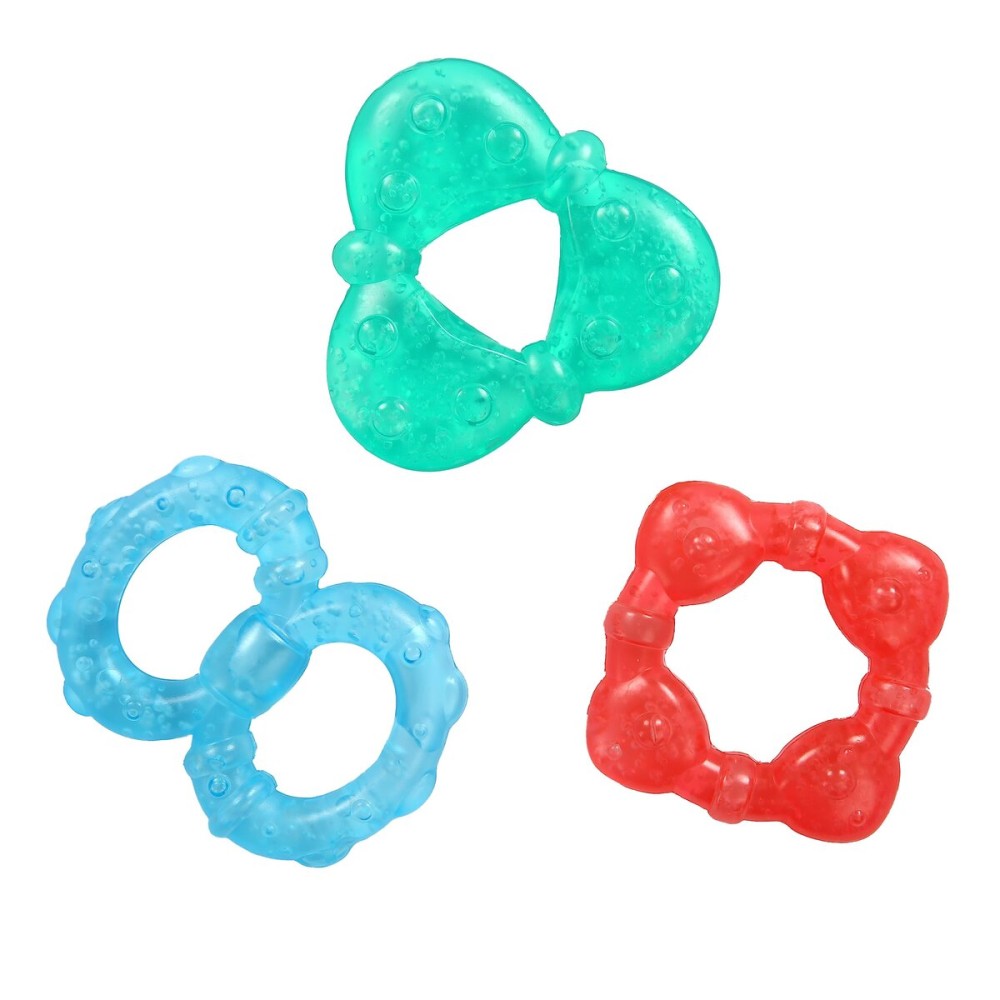 Bright Starts Stay Cool Teethers, Water-Filled & Chillable, BPA Free Teething Toy, Ages 3 Months+, Unisex, 3-Pack