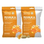 Manuka Doctor Cough Drops, Manuka Middles, 30 Drops (Pack of 2) Throat Lozenges Infused with Raw Manuka Honey, Vitamin C & Ginger for Immune Support, Helps Soothe Sore Throat
