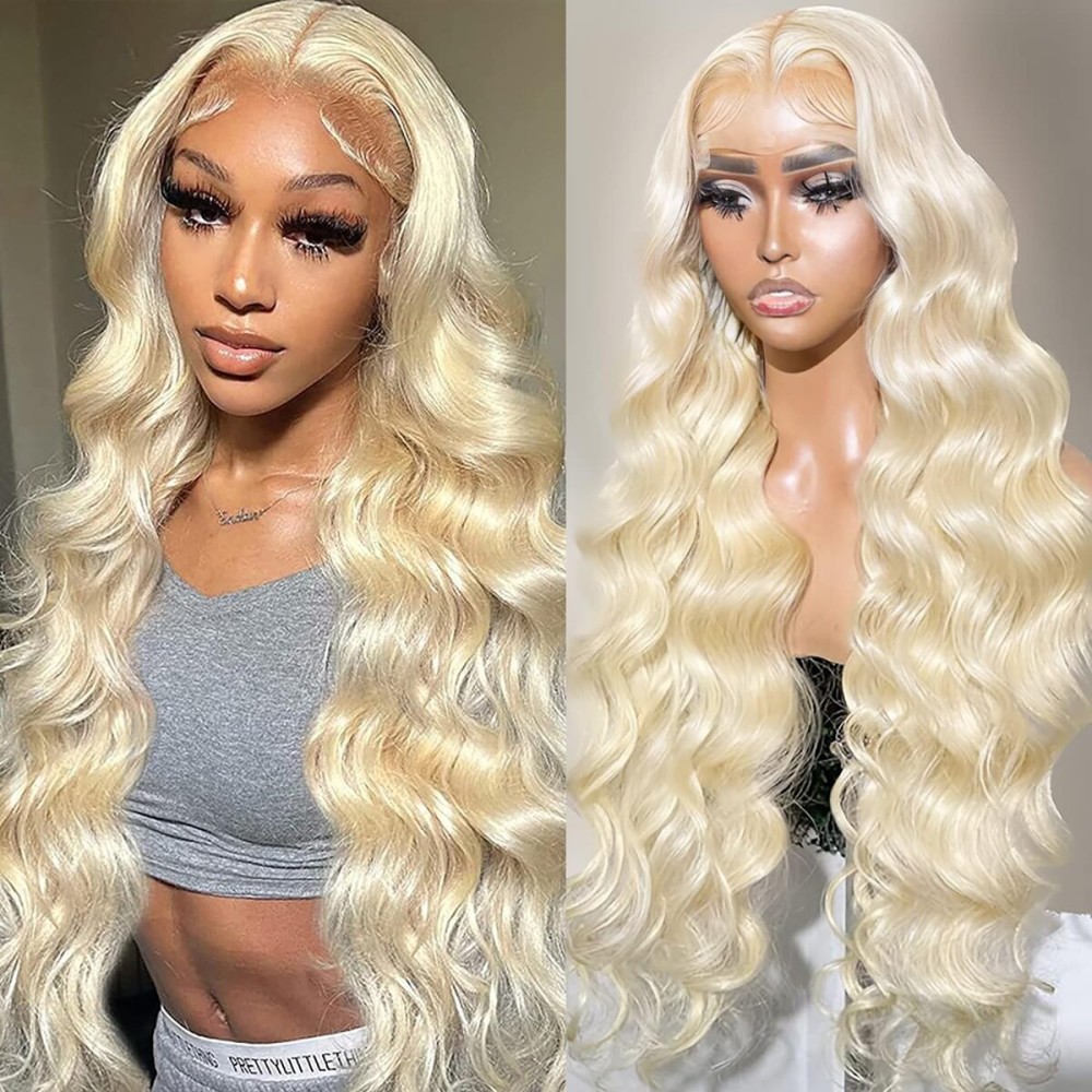 Alimubi 613 13x6 Lace Front Wig Human Hair 200 Density 613 Lace Front Wig Human Hair Body Wave Blonde Wig Human Hair26 Inch