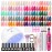COSCELIA 53pcs Gel Nail Polish Kit with U V light and Drill Starter Kit 35 Colors Gel Nail Polish with 5pcs Top Base Coat Nail Art Professional Gel Manicure Kits Christmas Gifts for Women Teens Girls
