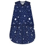 BSTOPPT Newborn Sleep Sack Baby Swaddle,Swaddle me 3-6 Month,3-Way Adjustable Wearable Blanket,100% Rayon Cotton Swaddling Sleeping BagTOG 0.5 (Starry Sky, 3-6 Months)