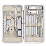 Yougai Nail Clippers set for Men and Womens Gift Manicure Set 18 Pieces Stainless Steel Manicure Kit,Nail Care Tools with Luxurious Travel Case