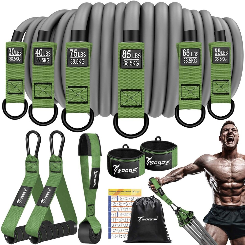 Heavy Resistance Bands for Working Out, 350lbs/450lbs Exercise Bands with Handles, Workout Bands Set for Men, Fitness Weight Bands for Muscle Strength Training, Stretching, Slim, Home Gym Equipment