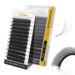 NAGARAKU W Shape Eyelash Extension 3D Volume Cluster Premade Fans Eye Lashes Faux Mink Matte Black Easy Fanning False Eyelashes (0.05mm C curl 12mm)