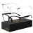 Oilway Blue-Light Blocking Glasses Computer Reading/Gaming/TV/Phones Glasses Fashion Anti Eyestrain UV Glasses for Women Men(H3-Black+Transparent)