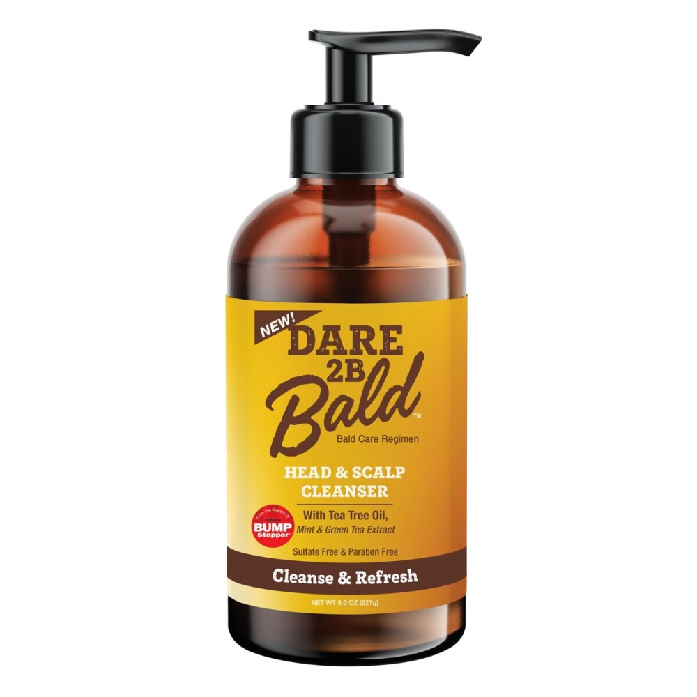 high time Dare 2B Bald Head & Scalp Cleanser | Bald Head Moisturizer for Men | Bald Head Care Regimen | with Tea Tree Oil, Mint & Green Tea Extract - 8 FL OZ