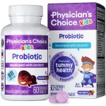 Physician\'s CHOICE Probiotics for Kids - 7 Diverse Strains, Organic Prebiotics, Vitamins & Minerals - Clinically Studied L. Rhamnosus - Immune & Digestive Support - No Sugar or Artificial Dyes - 60ct