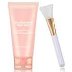 TYTCA Collagen Night Wrapping Mask Peel-Off Overnight Collagen Face Mask - Deeply Hydrates & Firming & Glowy - Reduce Sagging & Wrinkle For Glowing Skin 2.54 fl.oz with Mask Applicator