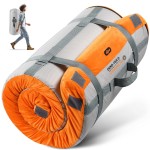 GAIALOOP 3 Inch Memory Foam Camping Mattress, Dual Layer Thick Sleeping Camp Pad for Car Tent Cot, Roll-Up Portable Glamping Floor Bed for Guests Sleepover[Cot: 72 * 24 * 3]