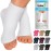 TechWare Pro Ankle Brace Compression Sleeve - Relieves Achilles Tendonitis, Joint Pain. Plantar Fasciitis Foot Sock with Arch Support Reduces Swelling & Heel Spur Pain. (White/White XXL)